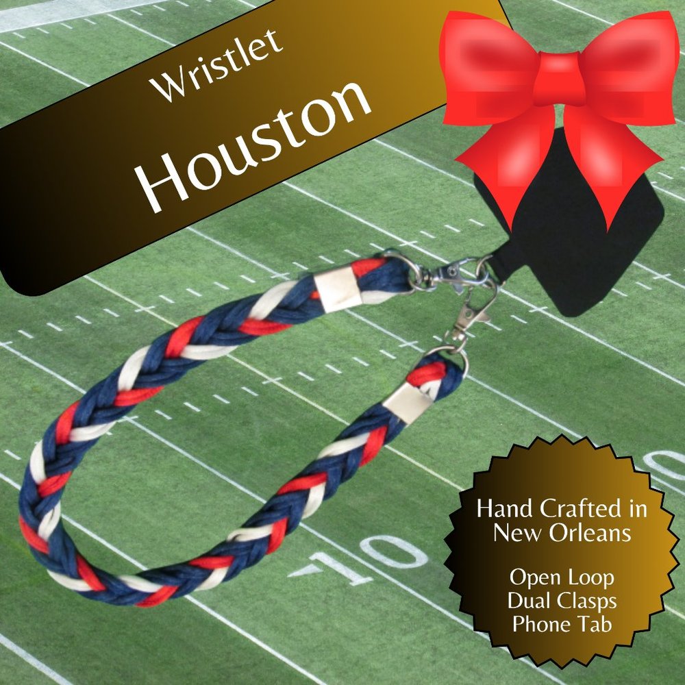 Braided Universal Phone Wristlet, Houston Football, Sports Team Colo…